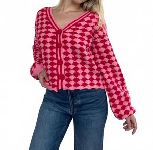 Кардиган Jayla в красном цвете Aemi + Co, красный