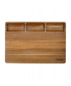 Двусторонняя разделочная доска из акации для разделки и обработки мяса Viking, коричневый