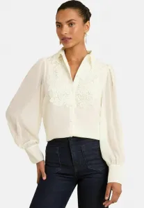 Рубашка с длинным рукавом стандартного кроя Love & Roses, White Ecru