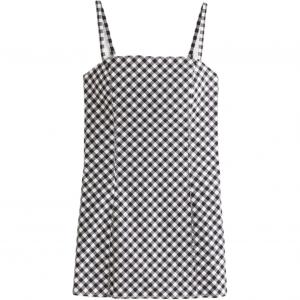 Abercrombie＆Fitch Женское платье-комбинация черное с принтом