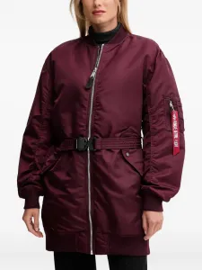 Пальто MA-1 с поясом Alpha Industries, красный