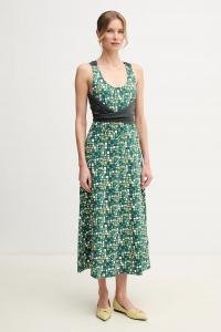 Платье из хлопка Weekend Max Mara, зеленый