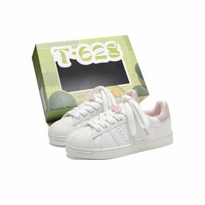 T628 Износостойкие, легкие, дышащие и нескользящие унисекс скейтборд-кроссовки лоу-топ с коробкой розово-белые (аксессуары на заказ), цвет Pink White (Custom Accessories)