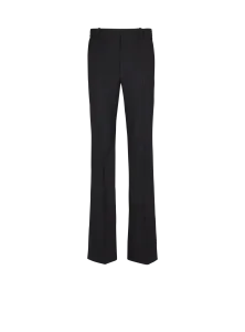 Брюки из ткани grain de poudre с вытачками Balmain, черный