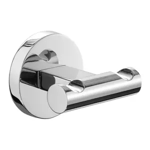 Scala Zack двойная вешалка для ванной комнаты, яркая сталь