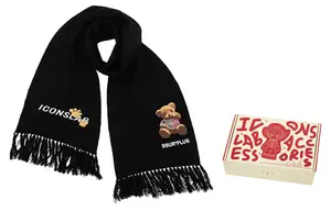 Вязаный шарф унисекс ICONS Lab, черный