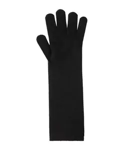 Черные короткие перчатки из кашемира Max Mara, черный