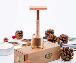 Многоразовая бритва Bambaw с подставкой Rosegold
