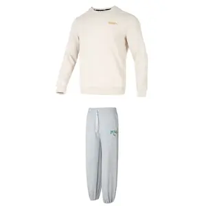 Свитшот сет мужской комплект одежды снежный свитшот+серые брюки PUMA, серый