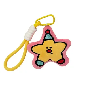 Оригинальный подвесной кукольный брелок с котенком и щенком таксой в виде яблока, 7 см Dolls and bears dance, Creative Stars Large Doll-Keychain