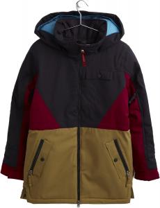 Куртка Khione для девочек Burton girls, True Black / Martini Olive / Mulled Berry