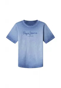 Простая футболка с принтом в виде тростника. Pepe Jeans, Beat Blue