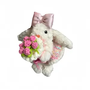 Плюшевая кукла Dopamine Dressing Floral Usahana Dolls высотой 15 см LALABABY, розовый