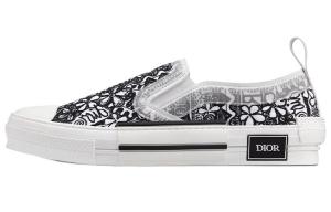 DIOR And Shawn B23 Slip On Black White Embroidery