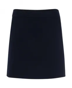 Короткая юбка из синей шерстяной ткани Аида Max Mara, синий