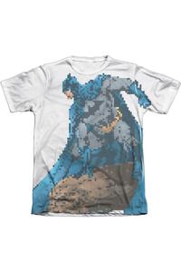 Футболка с коротким рукавом Batman Batbit для взрослых из полиэстера/хлопка Gildan, белый