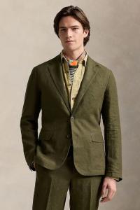 Льняной пиджак Sportcoat Polo Ralph Lauren, зеленый