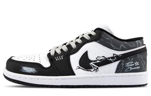 Jordan Air 1 амортизация низкие кроссовки Vintage Basketball Shoes Unisex Black