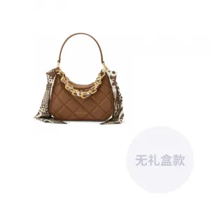 CHARLES&KEITH Шарф из серии Canvas, полиуретановая сумка через плечо, маленькая дамская сумочка многоцветная, Chocolate Chocolate