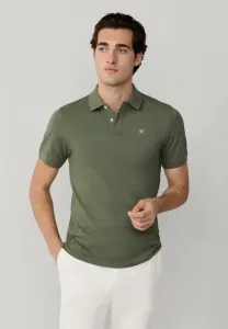 Приталенная рубашка-поло с логотипом Hackett London, Stone Green