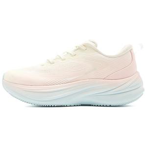 QIAODAN Амортизация, износостойкие низкие повседневные кроссовки для бега Women's Ivory White/White Peach Pink