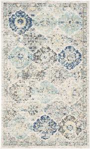 Ковер SAFAVIEH, 69 x 122 см, Madison Collection, Ivory & Aqua, дизайн в стиле бохо шик с эффектом потертости, не линяет, прост в уходе, идеален для помещений с высокой проходимостью: прихожая, гостиная, спальня (MAD611A)