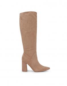 Сапоги SEQWL Wide Fit с острым носком и квадратным каблуком, серо-коричневые