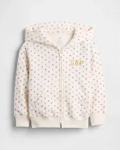 Винтажная детская толстовка на молнии Gap, белый