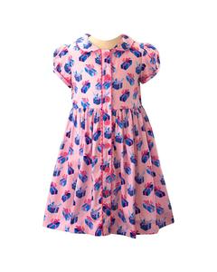 Рэйчел Райли Подарочное платье на пуговицах Rachel Riley, розовый