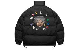 HARSH AND CRUEL Унисекс пуховик, Mixed Black