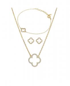 Браслет, ожерелье, гвоздик Aria из стерлингового серебра с покрытием из 18-каратного золота Bearfruit Jewelry, Gold