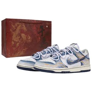 Dunk Shimmering Collection, подарочный слип, устойчивый к скольжению, износостойкий, легкий, дышащий лоу-топ Nike, светло-синий