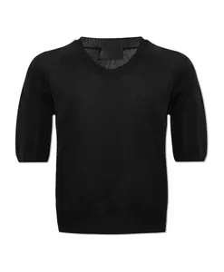 Свитер с коротким рукавом Moncler, черный