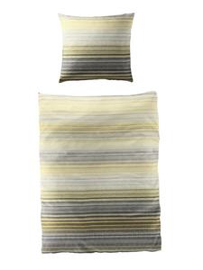 Постельное белье JACK 2 tlg Mako Satin 135x200cm Streifen, цвет gelb/grau