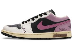 Jordan Air 1 нескользящие износостойкие низкие винтажные баскетбольные кроссовки unisex black white purple