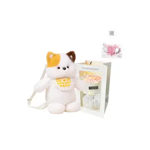 Милый плюшевый медвежонок Bib Running, маленькая игрушка-животное, высота 45 см PUDOWRABBIT