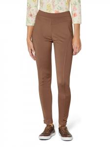 MADELEINE Леггинсы с молниями по низу, нуга-коричневого цвета