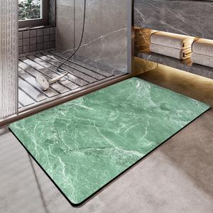 Dajiang Ковер 40х60 см из диатомита для ванной комнаты, быстросохнущий, впитывающий, нескользящий, Yunyunji, темно-зеленый