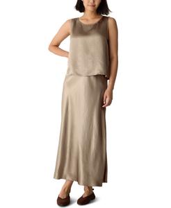 Женская макси-юбка из жатой ткани, стандартного и большого размера Eileen Fisher, Biscuit