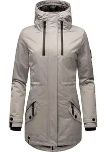 Зимнее пальто Navahoo "Avrille II", спортивное женское зимнее полупальто с большим капюшоном, серый