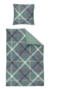 Комплект постельного белья Mako-Satin, комплект из 2 предметов: пододеяльник 155 x 220 см, наволочка 80 x 80 см, Juwel-K 8839-22 серый Irisette