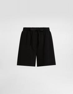 Флисовые шорты с вышивкой dg Dolce & Gabbana, черный