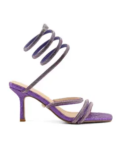 Сандалии на каблуке 7 см Twentyfour, фиолетовый