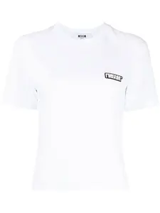 Футболка с нашивкой-логотипом MSGM, белый