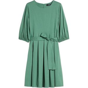 Женское платье с коротким рукавом травянисто-зеленое WEEKEND MaxMara