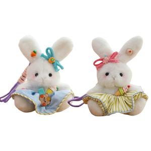 Свежий милый брелок с медвежонком, плюшевый кулон с длинноухим кроликом высотой 13,2 см Handsome, Random Bunny 2 Pack