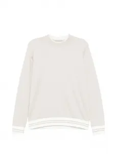 Толстовка с отделкой в полоску Eleventy, бежевый