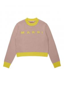 Marni Kids свитер с круглым вырезом, розовый