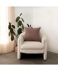 Французская льняная подушка размером 20 x 20 дюймов со съемным чехлом Bokser Home, бежевый