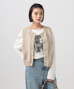 Вязаный жилет, напоминающий твид Bayflow, цвет Orange 40